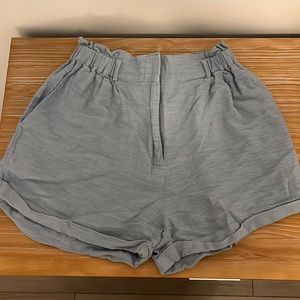 Light blue cotton shorts